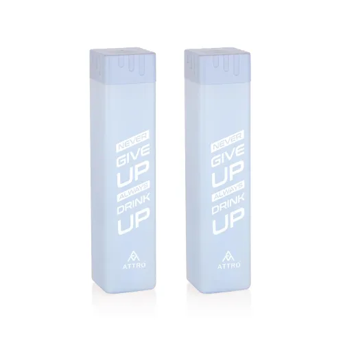 Image of ATTRO Freezy Deluxe 900ml Fridge Bottle Set of 2, BPA-Free, Grey