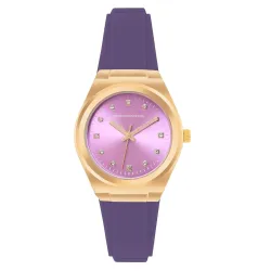 French Connection 3 Hands Purple Dial Watch
