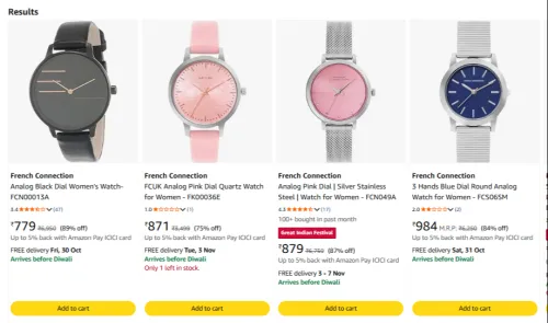 Image of French Connection Analog Dial Women's Watch at minimum 75% Discount