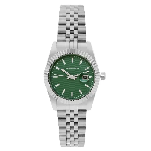 Image of French Connection Analog Green Dial Women's Stainless Steel Watch-Fcs09Sm