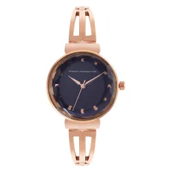 French Connection Analog Blue Dial Womens Stainless Steel Watch