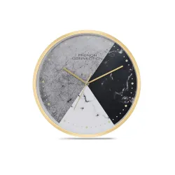 French Connection Elegant Analog Tricolour Dotted Round Wall Clock - Size: 12 Inches - FCWC15-A