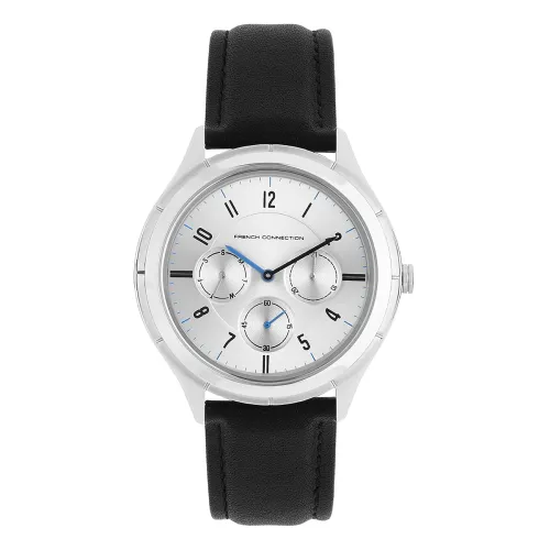 Image of French Connection Analog Watch for Men Round Silver-Toned-FC1187B