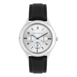 French Connection Analog Watch for Men Round Silver-Toned-FC1187B