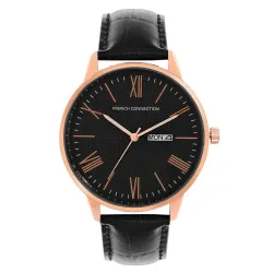 French Connection Black Dial Analog Watch for Men 