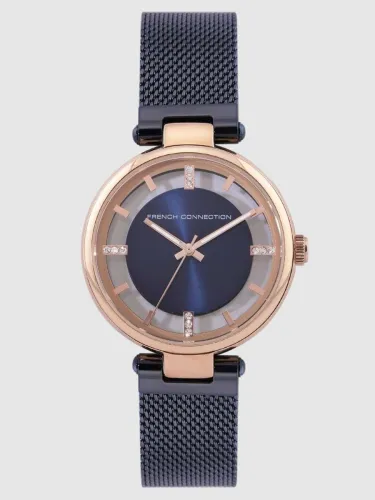Image of French Connection Blue Sunray See Through Dial | Analog Watch for Women's | FC148URGM Analog Watch - For Women FC148URG