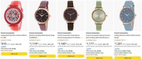 Image of French Connection Analog Watch Upto 84% Discount