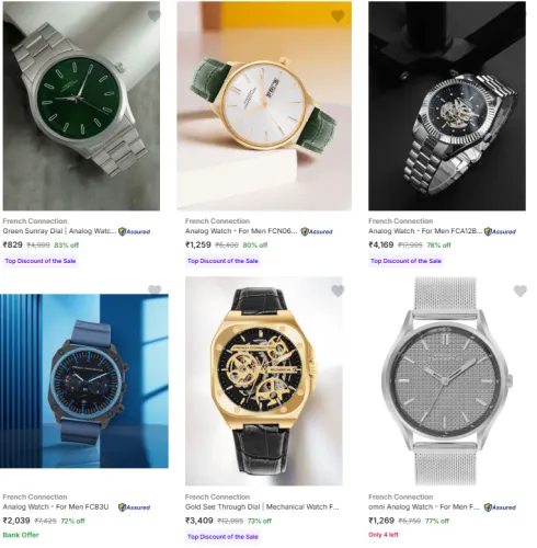 Image of French Connection Analog Watches @ Minimum 70% Discount