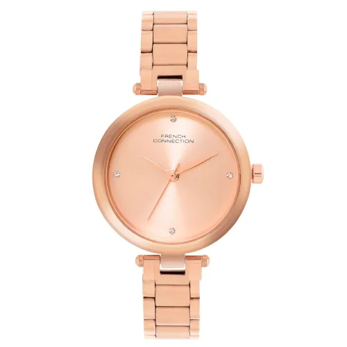 Image of French Connection Analog Rose Gold Dial Women's Watch-FCN0104RGM-R