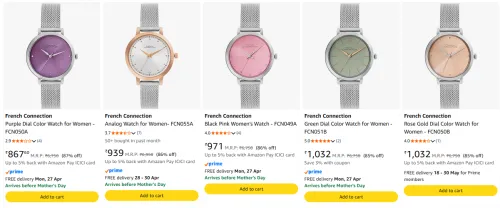 Image of French Connection Analog Women's Watch Upto 87% Discount