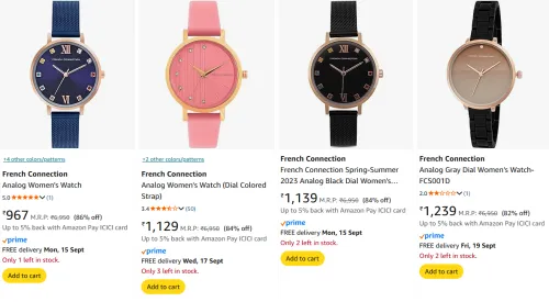 Image of French Connection Analog Women's Watch Upto 86% Discount