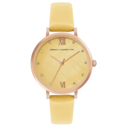 Image of French Connection Analog Yellow Dial Women's Watch-FCN00065C