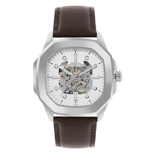 Image of French Connection Automatic White Dial Men's Watch-FCA13BRL