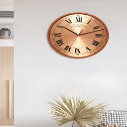French Connection Beige Rose-Gold Wall Clock