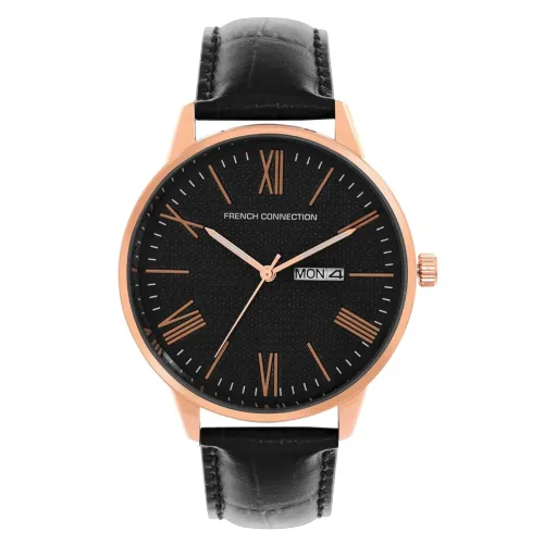 Image of French Connection Black Dial Analog Watch