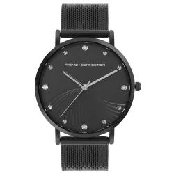 French Connection Black Dial Analog Watch