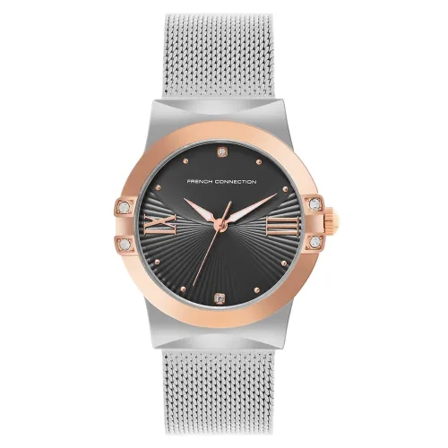 Image of French Connection Chic Black Round Dial Women's Watch - FCU1BSM