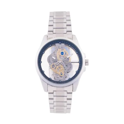 Image of French Connection Cosmos Skeleton Dial Stainless Steel Men's Watch FCK1SM