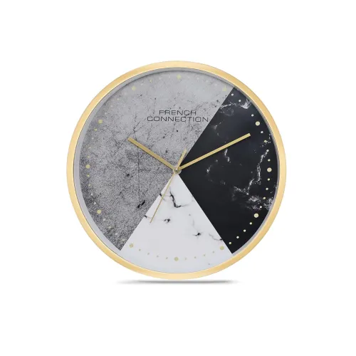 Image of French Connection Elegant Analog Tricolour Dotted Round Wall Clock 