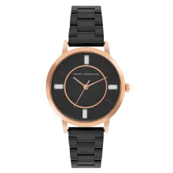 French Connection Ephiphany MOP Black Round Analog Watch for Women