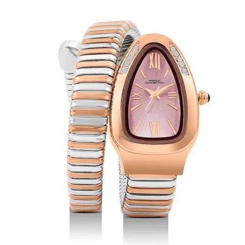 Image of French Connection Eternelle Curve | Pink Dial with Rose Gold Case