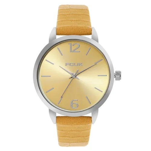 Image of French Connection FCUK Mustard Dial Analog Watch for Men - FK00030A
