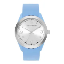 French Connection GLOMARK FW25 Unisex Analog Watch, 39mm Silver Case