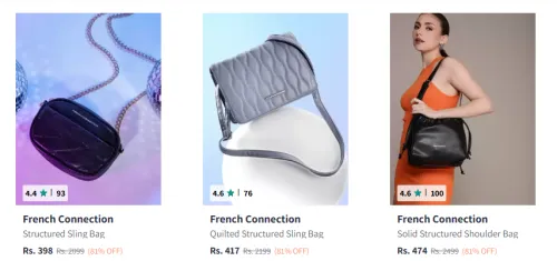 Image of French Connection Handbags at minimum 80% Discount