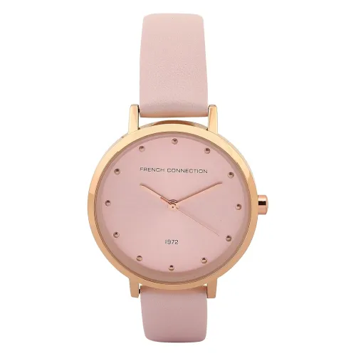 Image of French Connection Hazel Pink Round Analog Watch 