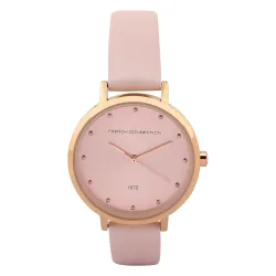 French Connection Hazel Pink Round Analog Watch 