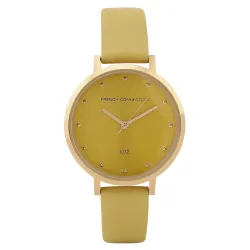 French Connection Hazel Yellow (Pantone 7753 U) Round Analog Watch for Women - FCN00080E