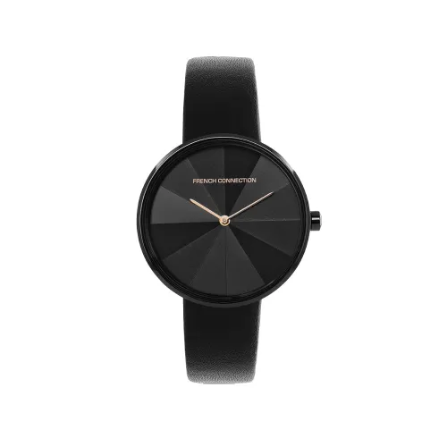 Image of French Connection Leather Analog Black Dial Women's Watch-Fcl21-G