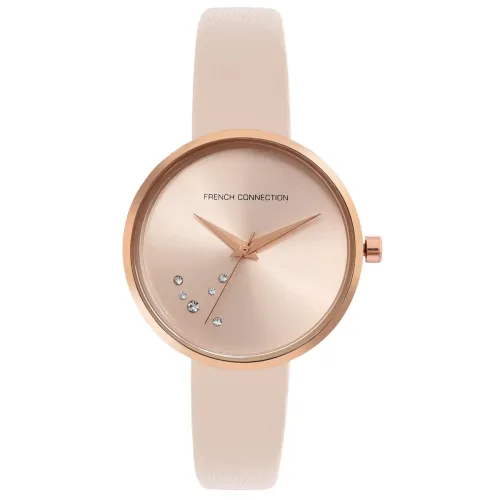Image of French Connection Leather Analog Women's Watch