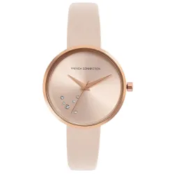 French Connection Leather Analog Womens Watch