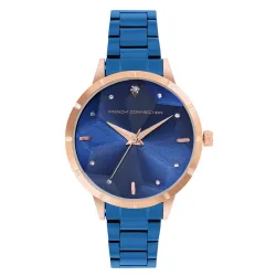 French Connection Lucienne Blue Round Analog Watch for Women - FCN00078E