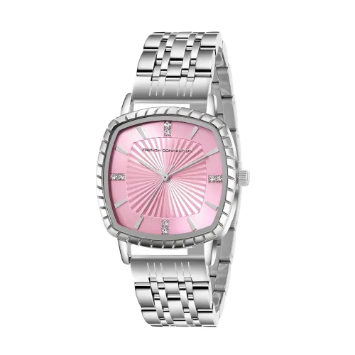 Image of French Connection Luminéa | Quartz Jewellery Bezel | Pink Dial