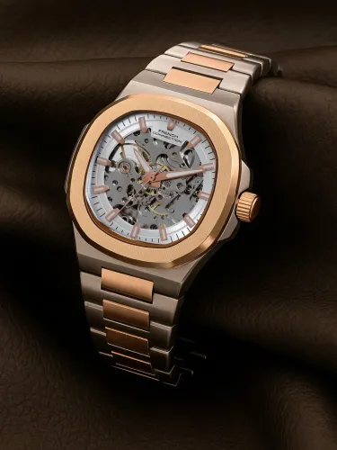 Image of French Connection Men Skeleton Dial & Bracelet Style Straps Automatic Watch