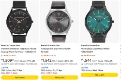 French Connection mens analogue watch Upto 77% Discount