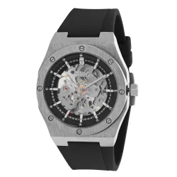 French Connection Mens Premium Automatic Watch Black Silicone -FCA02-4