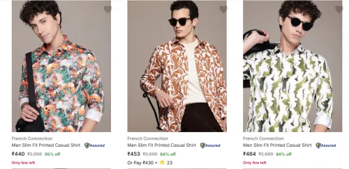 Image of French Connection Men's Shirts upto 85% Discount