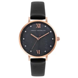 French Connection MOP Black Dial Women’s Watch