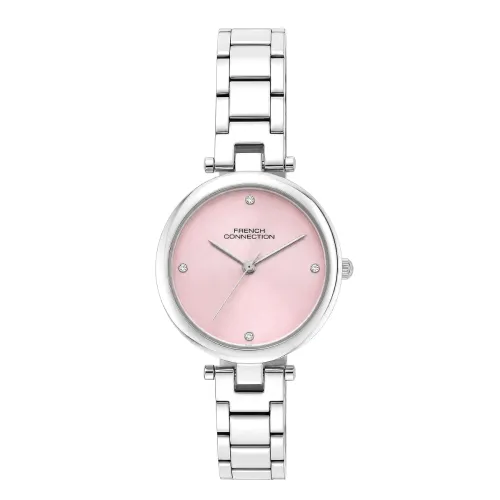 Image of French Connection Pink Sunray Dial, Analog Watch for Wom