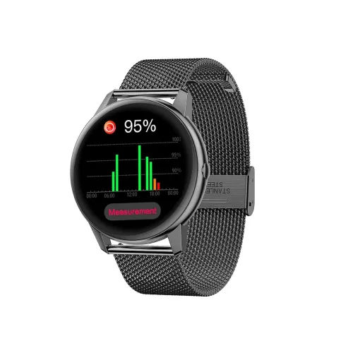 Image of French Connection R3 Pro Touch Screen Unisex Metal Case Smartwatch with Heart