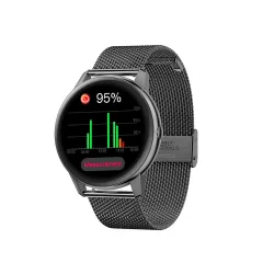 French Connection R3 Pro Touch Screen Unisex Metal Case Smartwatch with Heart