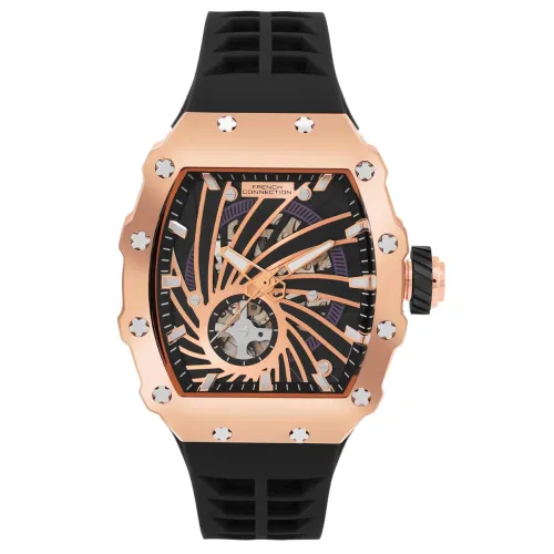 Image of French Connection Rex Black Automatic Watch FCA08B