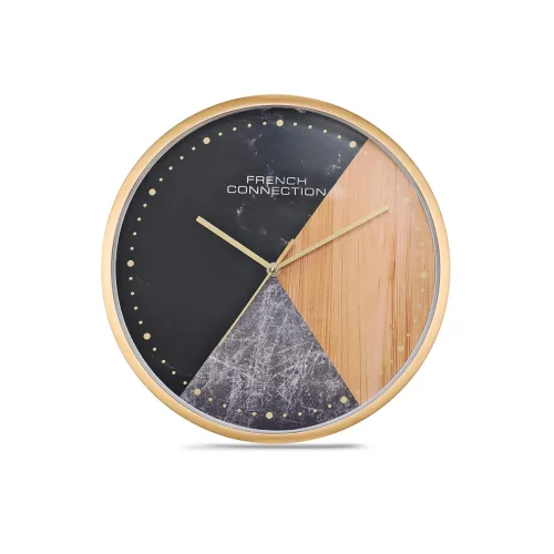 Image of French Connection Elegant Analog Tricolour Dotted Round Wall Clock