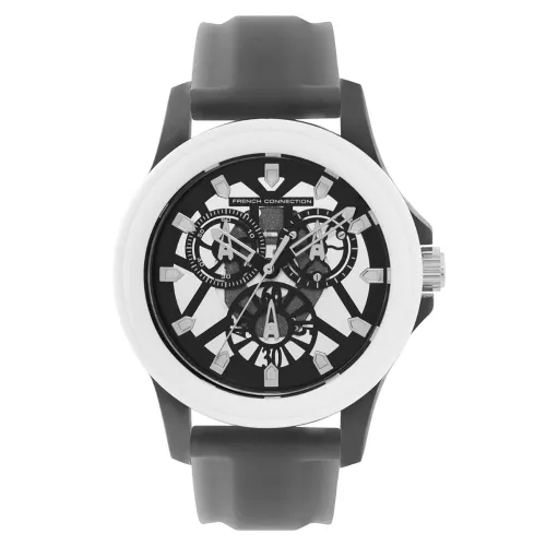 Image of French Connection Silicone Analog Grey Dial Men's Watch-