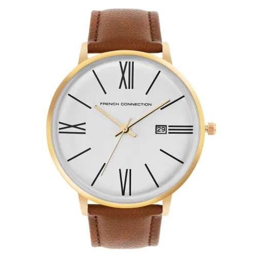 Image of French Connection Spring-Summer 2023 Analog White Dial Men's 