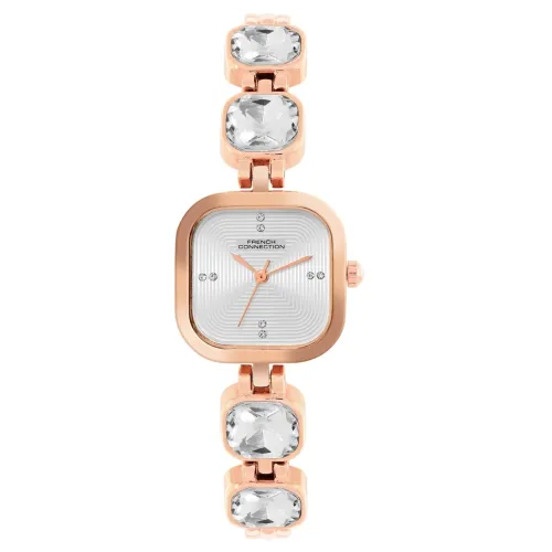 Image of French Connection Square Dial Stone Watch for Women