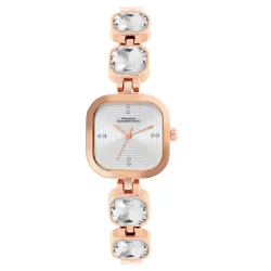 French Connection Square Dial Stone on Strap Analog Watch for Women -FCN0106SRGM